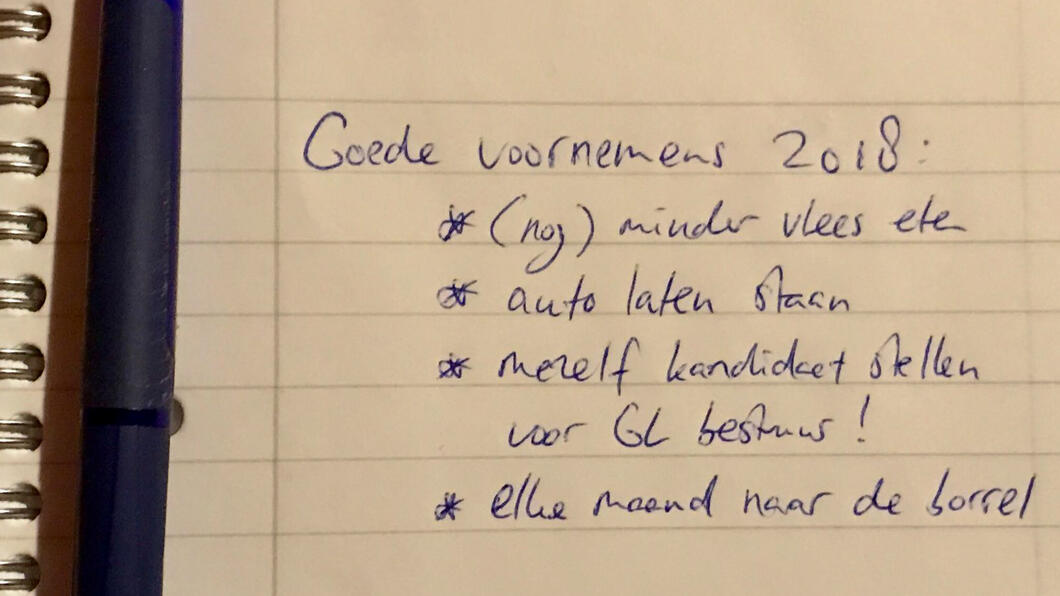 Goede voornemens voor 2018