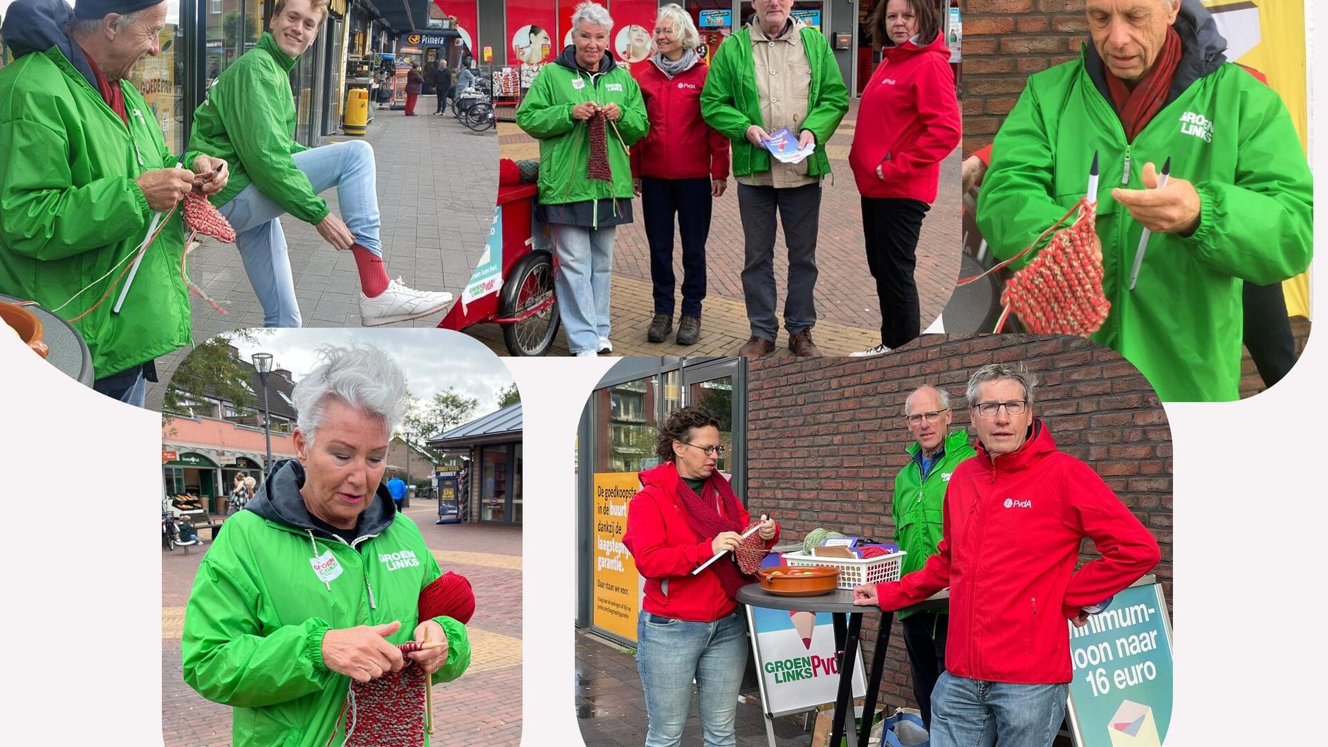 Collage van campagne fotos