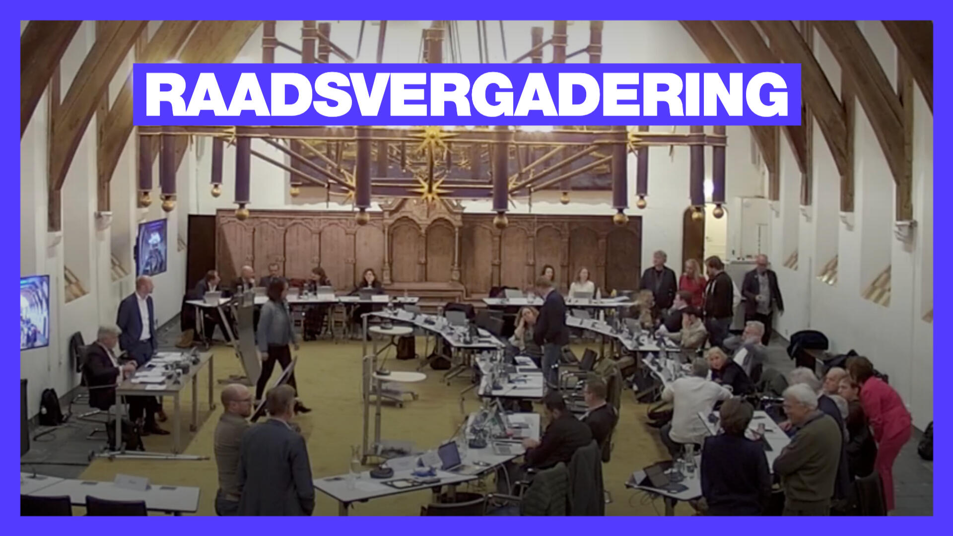Raadsvergadering in de burgerzaal