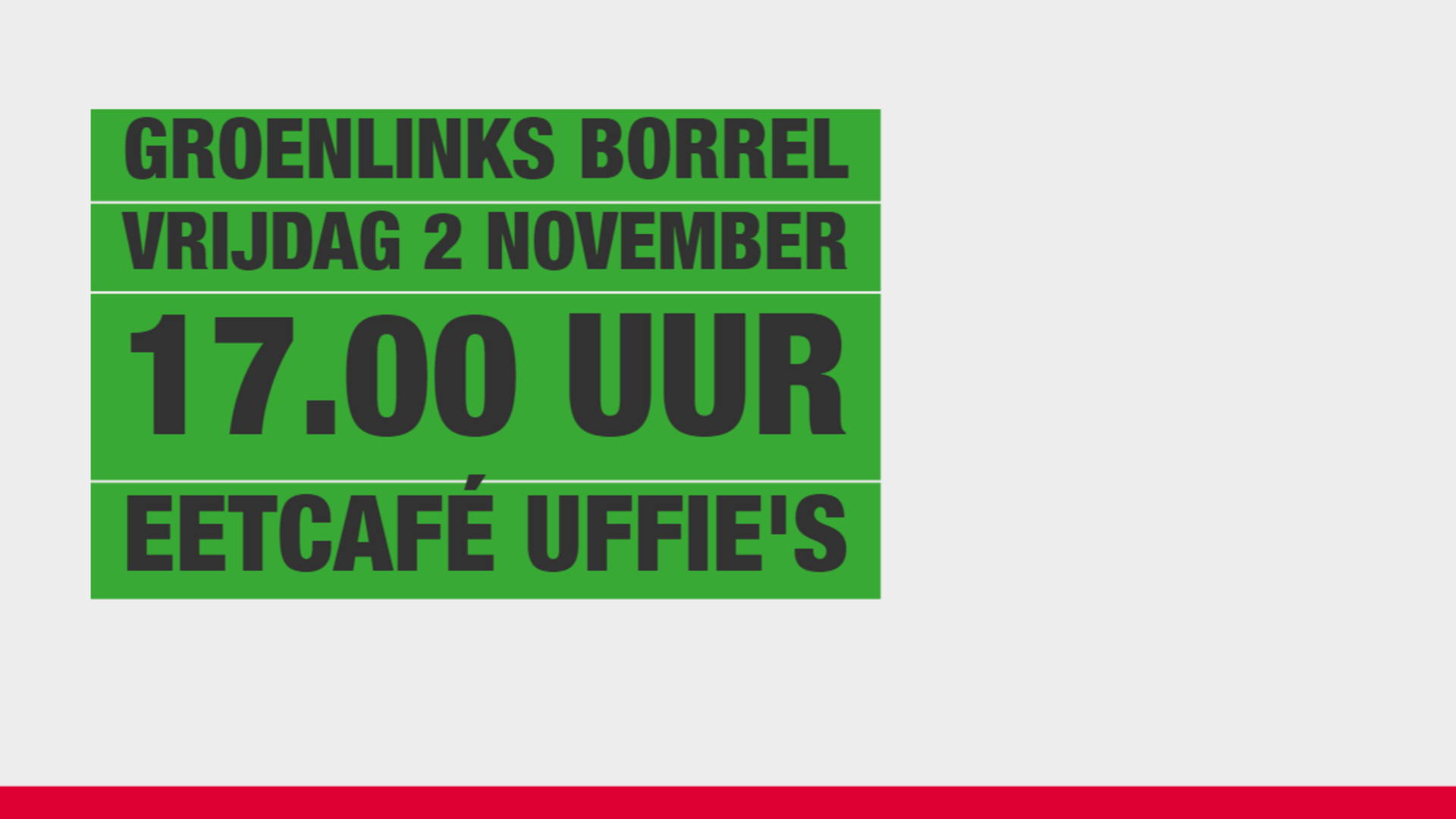 GroenLinks borrel 2 november