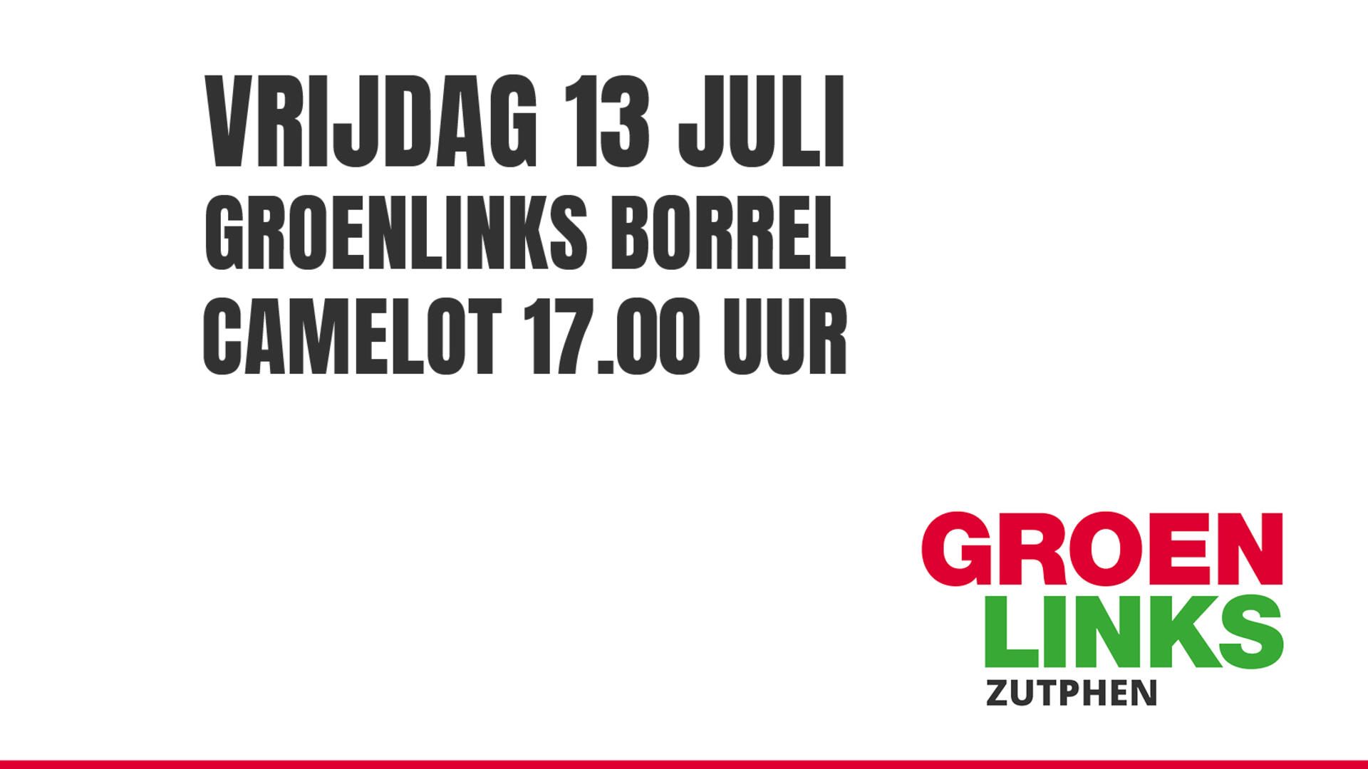 GroenLinks borrel 13 juli